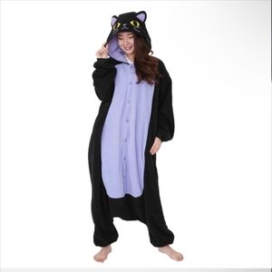 Spooky Black Cat Kigurumi Onsie OS